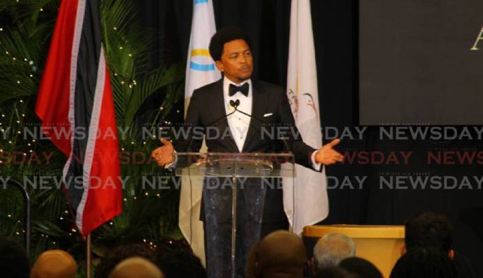 TT Olympic Committee (TTOC) president Brian Lewis delivers his address at the annual TTOC awards on Sunday. PHOTO BY ROGER JACOB - ROGER JACOB TT Olympic Committee (TTOC) president Brian Lewis delivers his address at the annual TTOC awards on Sunday. PHOTO BY ROGER JACOB - ROGER JACOB