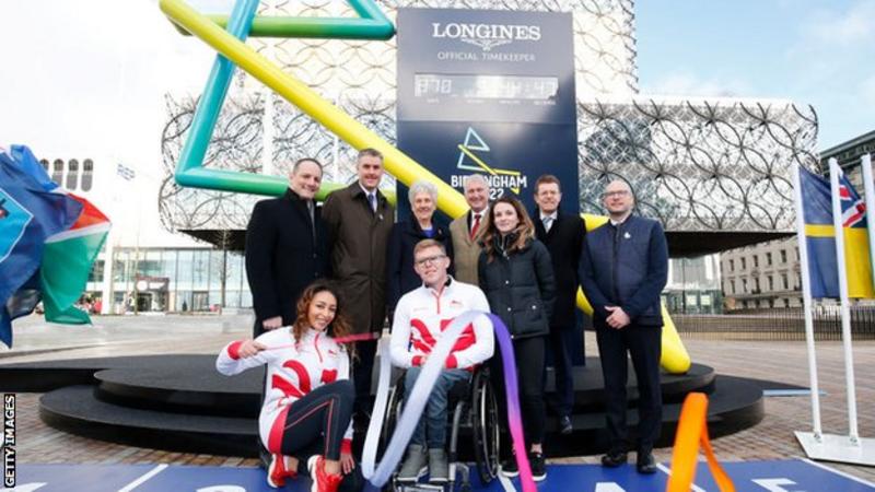 Dame Louise Martin (third left, back row) at the launch of the Birmingham 2022 countdown Dame Louise Martin (third left, back row) at the launch of the Birmingham 2022 countdown
