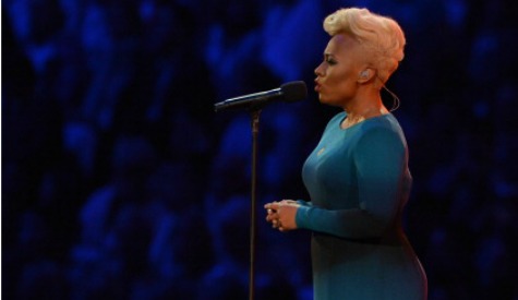 Emeli Sande sung Abide With Me along with Akram Khan